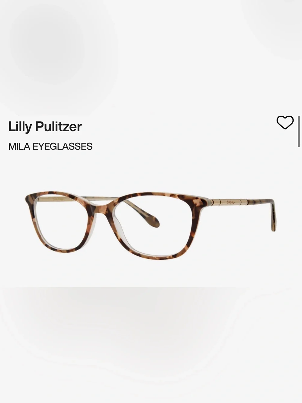 Lilly Pulitzer MILA EYEGLASSES in carob‎ 52 16 135